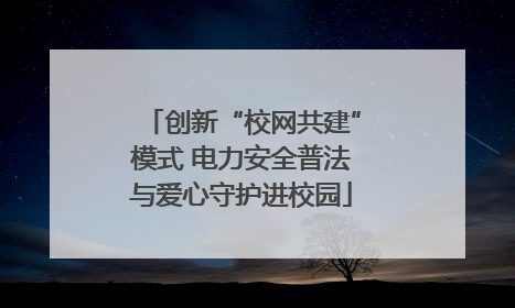 创新“校网共建”模式 电力安全普法与爱心守护进校园