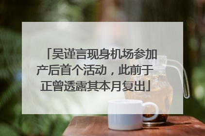 吴谨言现身机场参加产后首个活动，此前于正曾透露其本月复出