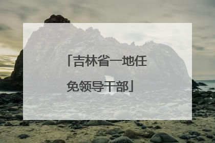 吉林省一地任免领导干部
