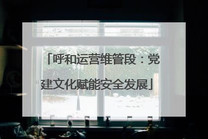 呼和运营维管段：党建文化赋能安全发展