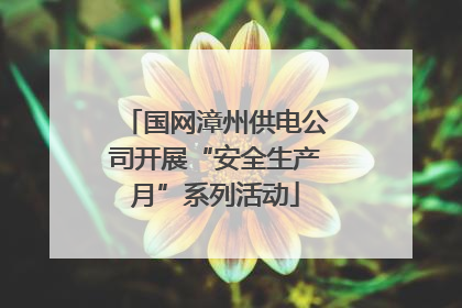 国网漳州供电公司开展“安全生产月”系列活动