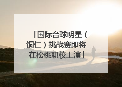 国际台球明星（铜仁）挑战赛即将在松桃职校上演