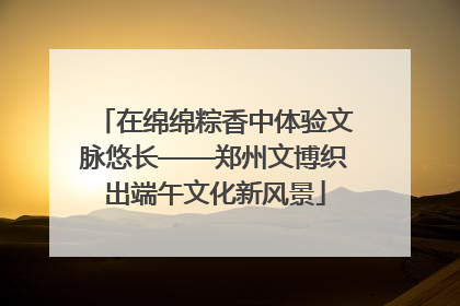 在绵绵粽香中体验文脉悠长——郑州文博织出端午文化新风景