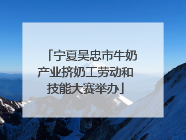 宁夏吴忠市牛奶产业挤奶工劳动和技能大赛举办