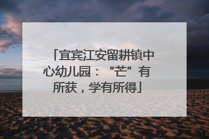 宜宾江安留耕镇中心幼儿园：“芒”有所获，学有所得