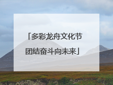 多彩龙舟文化节 团结奋斗向未来