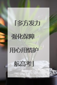 多方发力强化保障 用心用情护航高考