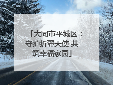 大同市平城区：守护折翼天使 共筑幸福家园