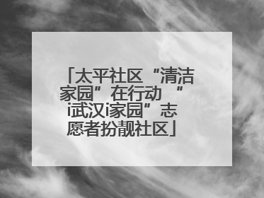 太平社区“清洁家园”在行动 “i武汉i家园”志愿者扮靓社区