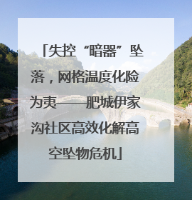 失控“暗器”坠落，网格温度化险为夷——肥城伊家沟社区高效化解高空坠物危机