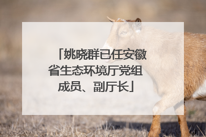 姚晓群已任安徽省生态环境厅党组成员、副厅长