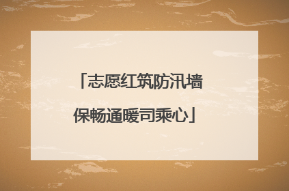 志愿红筑防汛墙 保畅通暖司乘心