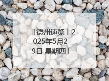 德州速览丨2025年5月29日 星期四