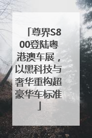 尊界S800登陆粤港澳车展，以黑科技与奢华重构超豪华车标准