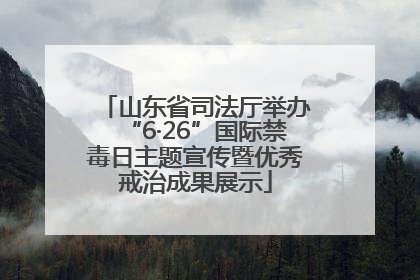 山东省司法厅举办“6·26”国际禁毒日主题宣传暨优秀戒治成果展示