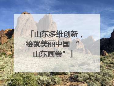 山东多维创新，绘就美丽中国 “山东画卷”