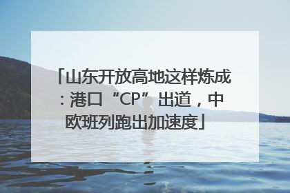 山东开放高地这样炼成：港口“CP”出道，中欧班列跑出加速度