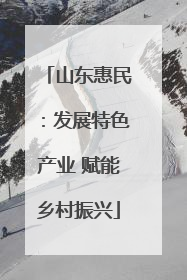 山东惠民：发展特色产业 赋能乡村振兴