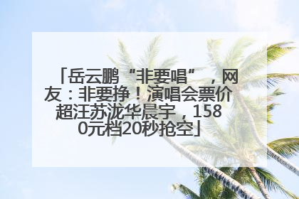 岳云鹏“非要唱”，网友：非要挣！演唱会票价超汪苏泷华晨宇，1580元档20秒抢空
