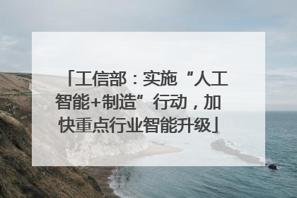 工信部：实施“人工智能+制造”行动，加快重点行业智能升级