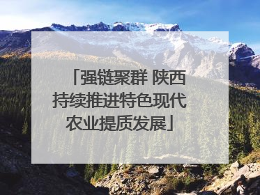 强链聚群 陕西持续推进特色现代农业提质发展