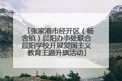 张家港市经开区（杨舍镇）晨阳办事处联合晨阳学校开展爱国主义教育主题升旗活动
