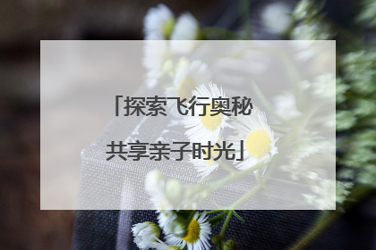 探索飞行奥秘 共享亲子时光