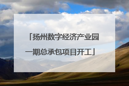 扬州数字经济产业园一期总承包项目开工