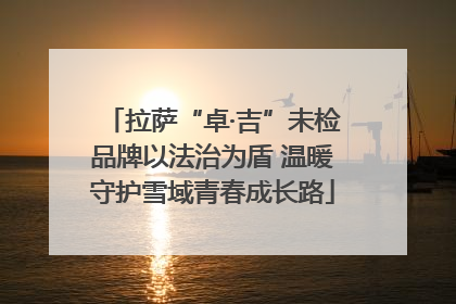 拉萨“卓·吉”未检品牌以法治为盾 温暖守护雪域青春成长路