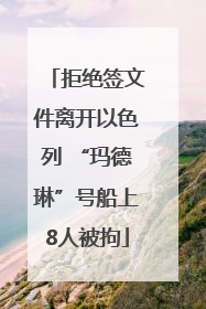 拒绝签文件离开以色列 “玛德琳”号船上8人被拘