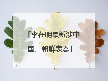 李在明最新涉中国、朝鲜表态