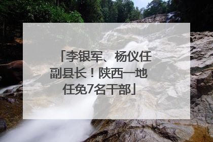 李银军、杨仪任副县长！陕西一地任免7名干部