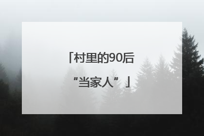 村里的90后“当家人”