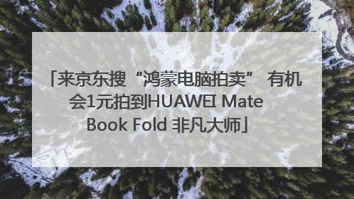 来京东搜“鸿蒙电脑拍卖” 有机会1元拍到HUAWEI MateBook Fold 非凡大师