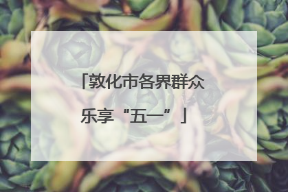 敦化市各界群众乐享“五一”