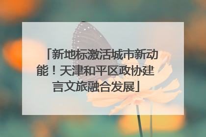 新地标激活城市新动能！天津和平区政协建言文旅融合发展