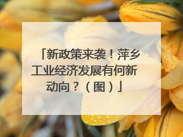新政策来袭！萍乡工业经济发展有何新动向？（图）