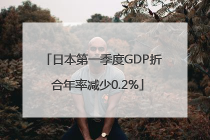 日本第一季度GDP折合年率减少0.2%