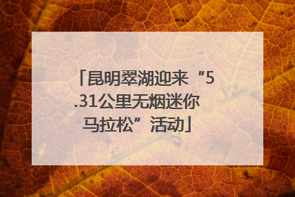 昆明翠湖迎来“5.31公里无烟迷你马拉松”活动