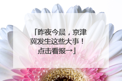 昨夜今晨，京津冀发生这些大事！点击看报→