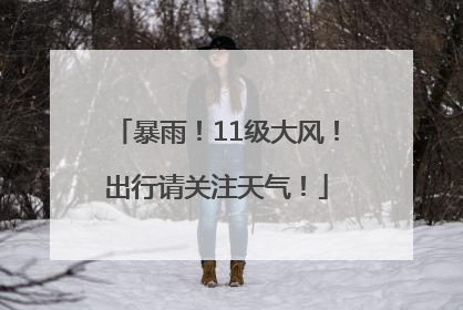 暴雨！11级大风！出行请关注天气！
