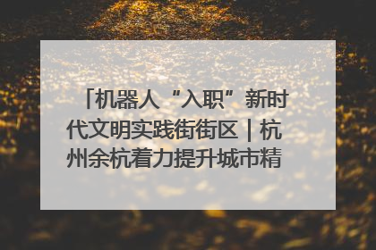 机器人“入职”新时代文明实践街街区｜杭州余杭着力提升城市精细化智能化管理水平