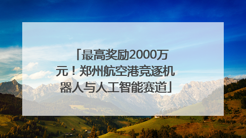 最高奖励2000万元！郑州航空港竞逐机器人与人工智能赛道