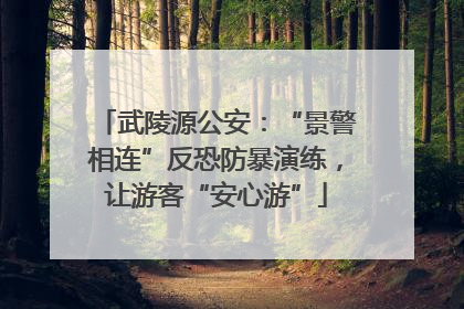 武陵源公安：“景警相连”反恐防暴演练，让游客“安心游”