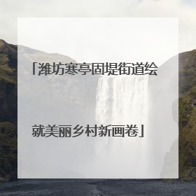 潍坊寒亭固堤街道绘就美丽乡村新画卷