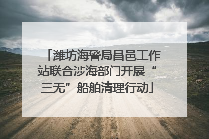潍坊海警局昌邑工作站联合涉海部门开展“三无”船舶清理行动
