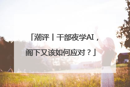 潮评丨干部夜学AI，阁下又该如何应对？