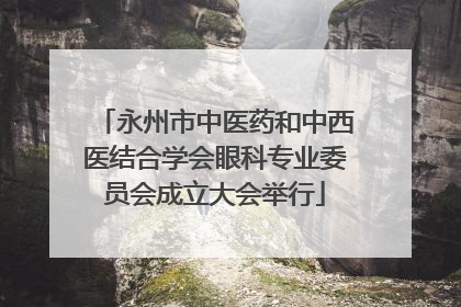 永州市中医药和中西医结合学会眼科专业委员会成立大会举行