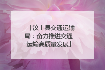 汶上县交通运输局：奋力推进交通运输高质量发展