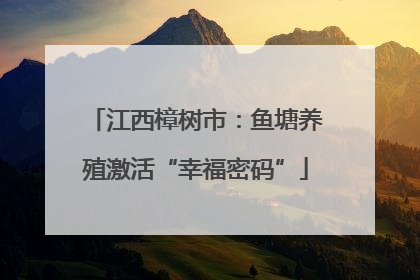 江西樟树市：鱼塘养殖激活“幸福密码”